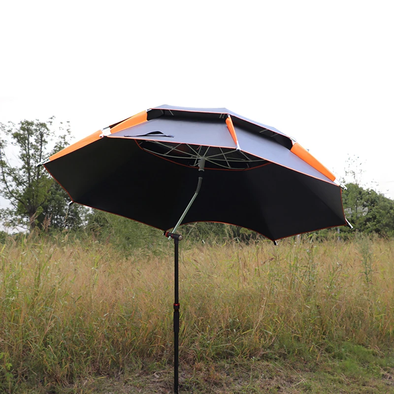 Triple Fold Fishing Umbrella Portable Outdoor Camping Beach Umbrella sunshade Mini camping picnic rain shelter
