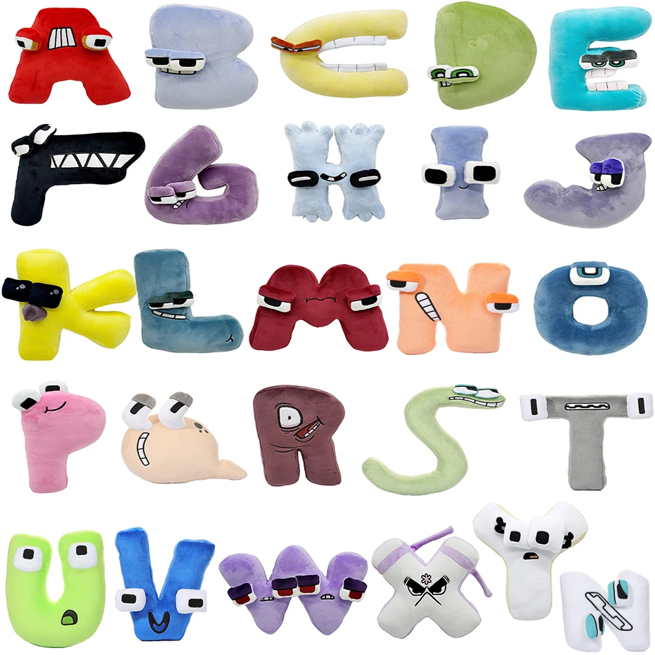

Alphabet Lore Plush Toys A-Z Doll Kawaii 26 English Letters Stuffed Toys Kids Educational Christmas Gifts