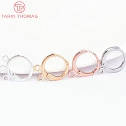(2700)20 pezzi 12x14MM cerchio per orecchini placcato Color oro 24 carati per gioielli fai da te che fanno trovare accessori
