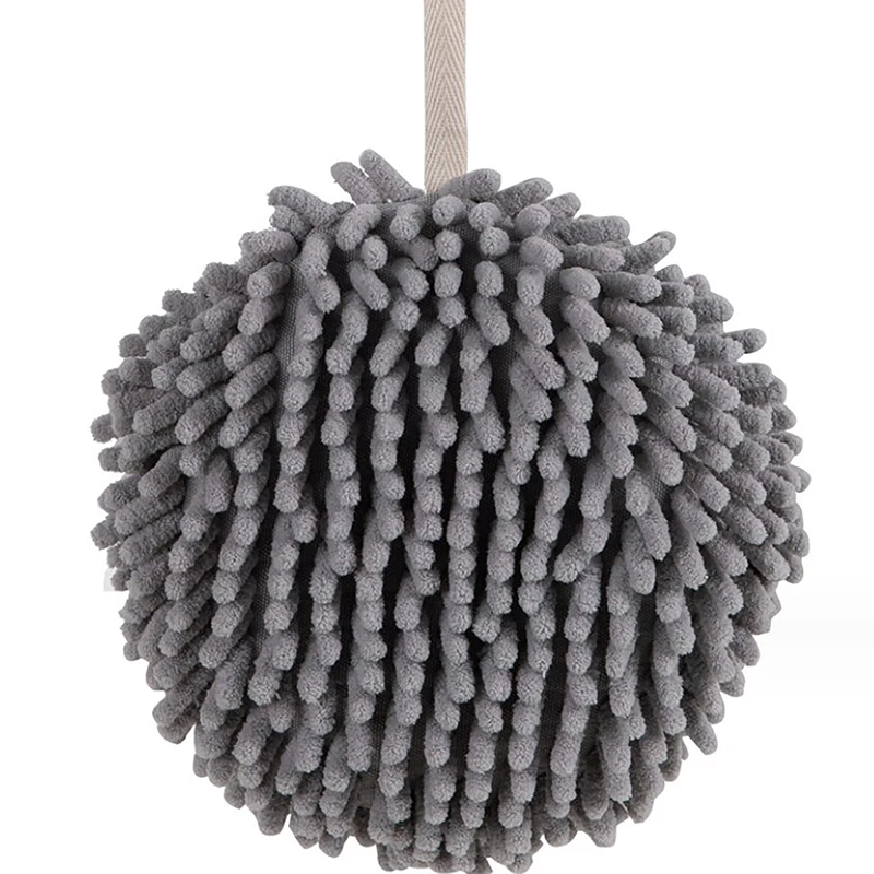 Chenille Handtücher Küche Bad Handtuch Ball mit hängenden Schlaufen schnell trocknen weiche saugfähige Mikro faser Handtücher