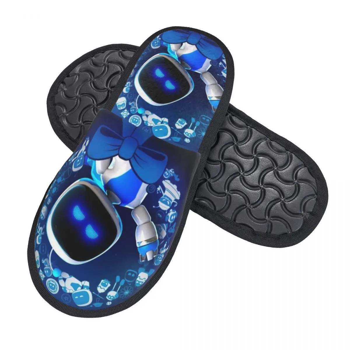 Custom Game A-Astro Bots Cozy Scuff Memory Foam Slippers Women Spa House Shoes