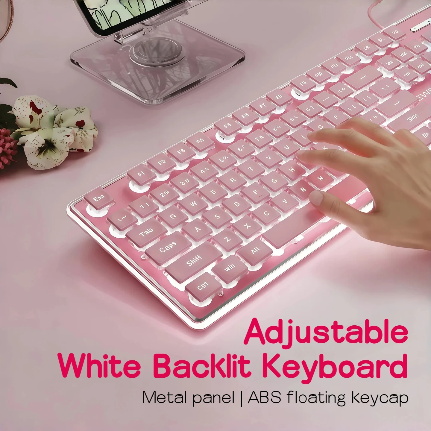 Metal Backplate Gaming Keyboar - Desk Setup Programmer 评论和价格