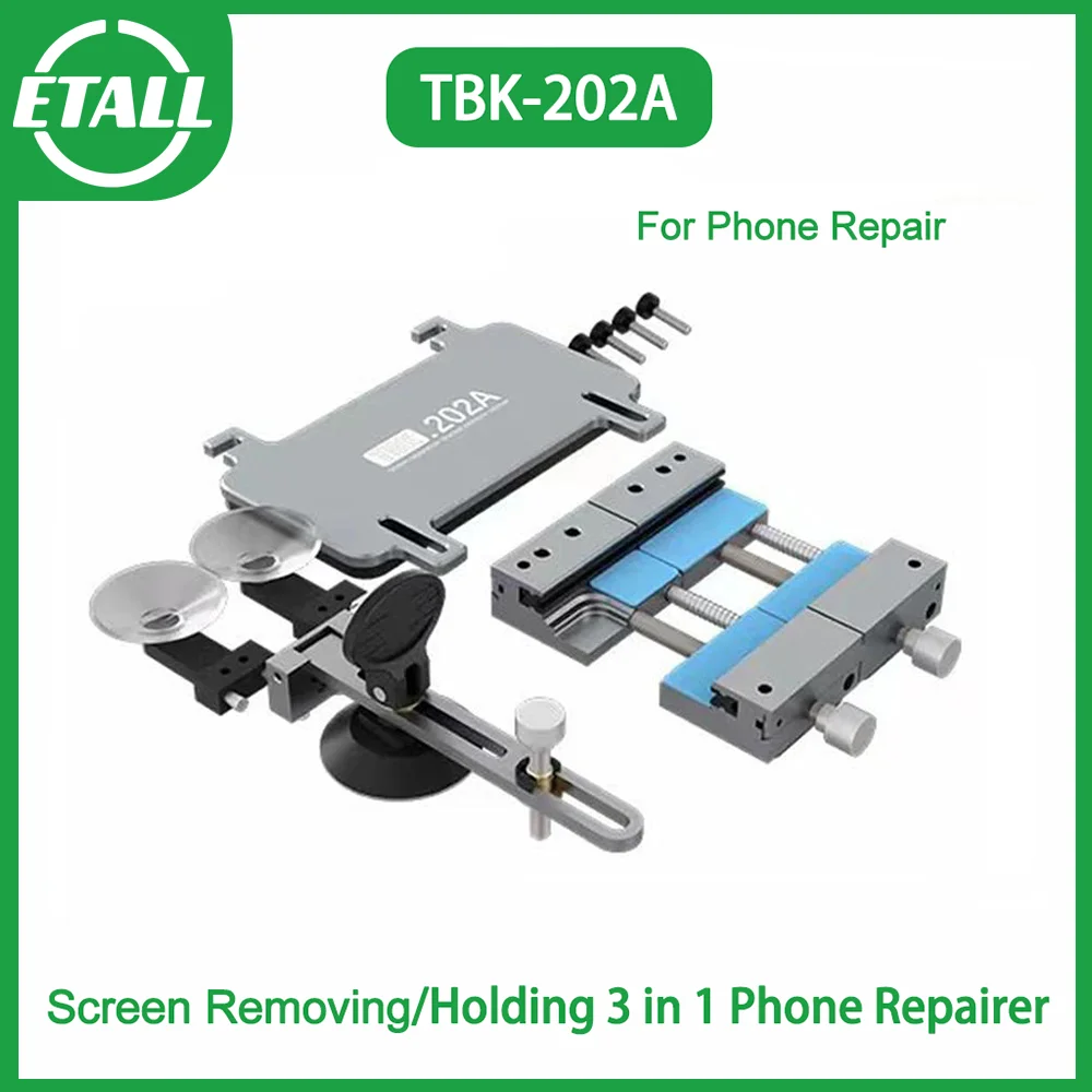 TBK-202A 3 in 1 Mobile Phone Screen Removing Clamp Fixture for iPhone Samsung Screen Frame Removal Pressing Holding Repair Tools