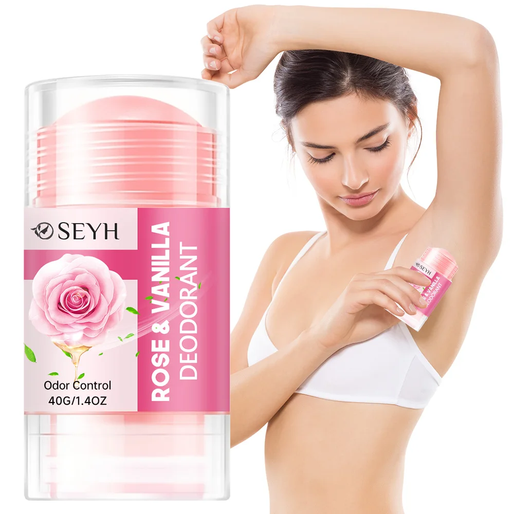 

SEYH Rose Moisturizing Deodorant Lotion 1.4 Oz (40g) with Peach + Snow Grass And Vitamin C Brightening Moisturizing Aluminum & F