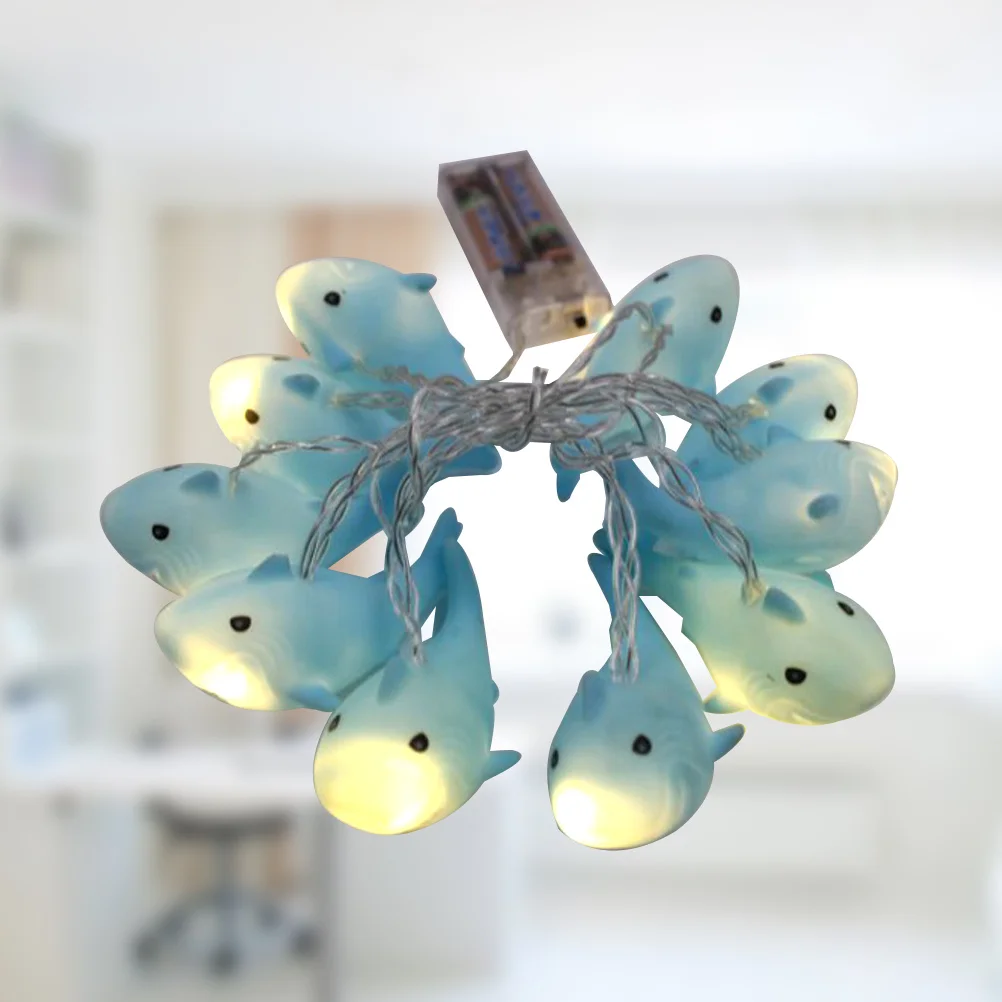 

10 Leds 1.5m Shark Shaped Light String High Brightness Low Power Consumption Romantic Party Wedding Christmas