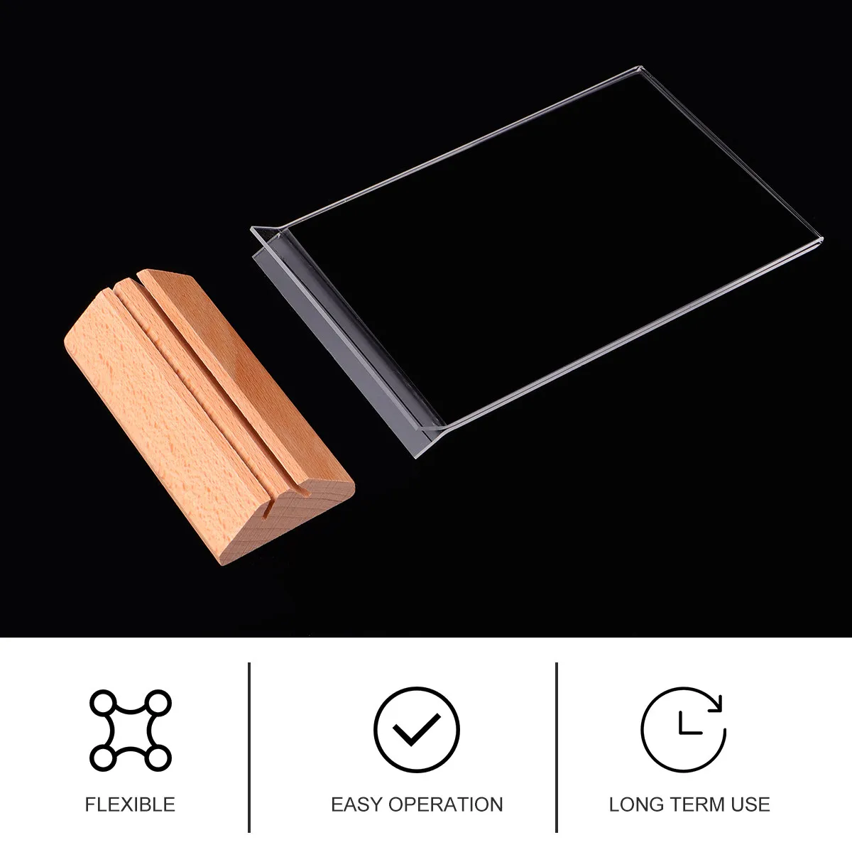 Display Holder Card Office Halloween Christmas Acrylic Sign Stand Acrylic Table Sign Card Table Holder Desktop Photo Holder