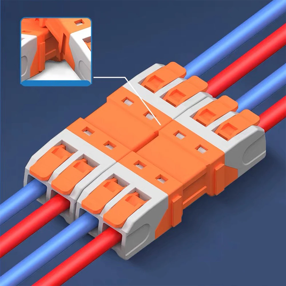 5/10PCS Wire Connector Universal Compact Splitter Lamp Wiring Cable Connector Docking Plug-in Quick Conductor Terminal Block