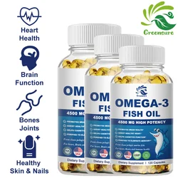 Greensure Omega 3 Fish Oil Capsules Support Brain & Nervous System Health, Cardiovascular & Skin Health