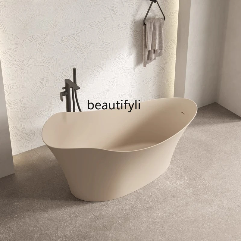 

Artificial stone household integrated matte bathtub Double hotel B & B freestanding bathtub