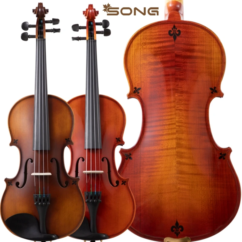 

Painting flower shapes violin 4/4/3/2/1 SONG Maestro handcrafted Spruce Top maple back with violin Case bow strings Accessories