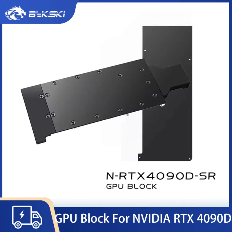 

Водяной блок Bykski GPU для NVIDIA RTX 4090D, водяной охладитель видеокарты, металлический радиатор водяного охлаждения ПК