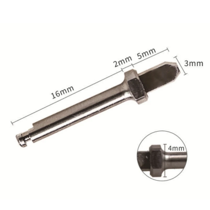 4Pcs Dental Mandrel CA 2.35mm Stainless Steel RA Shank Rotary Tool Handle for Silicone Composite Polisher Low Speed Handpiece