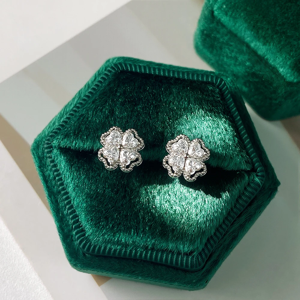 

HORRIPAL D VVS1 Heart Cut Moissanite Earrings for Women S925 Silver GRA Certified Hot Sell Dainty Wedding Fashion Jewelry Gift