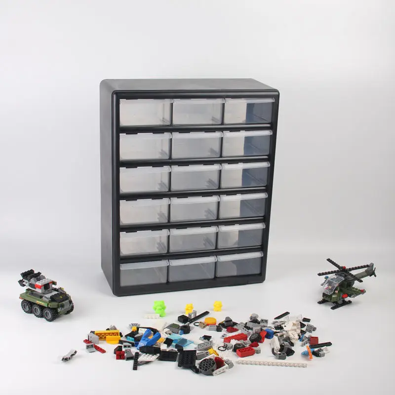 Heavy-Duty Parts Organizer with Drawers |Stackable Classification Storage Box for LEGO Building Blocks, Screws & DIY Crafts JT40