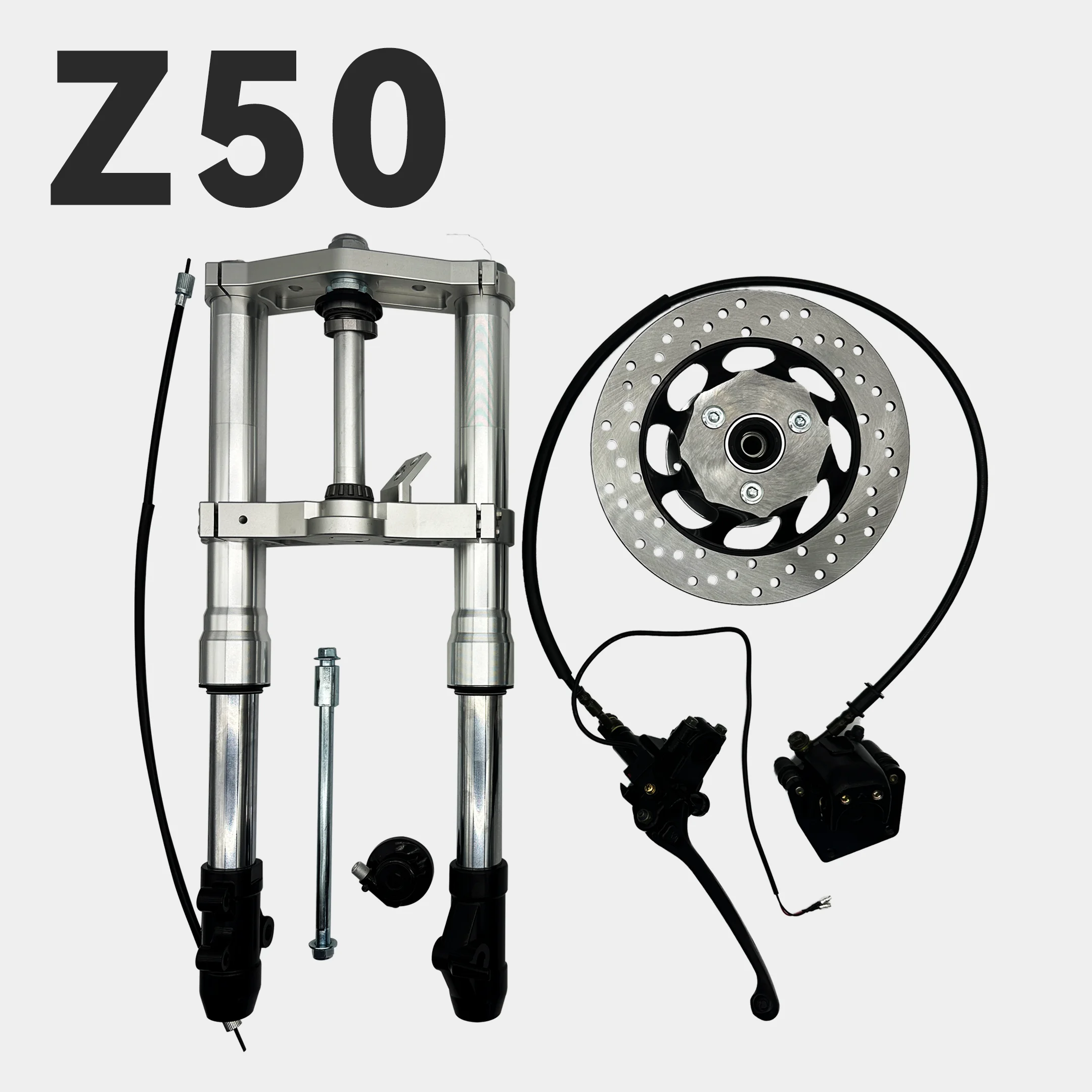 Z50 Monkey Sliver Fork Front Shock Absorption Kit Disc Brake Kit Front Support Tool for Z50 1967-1979