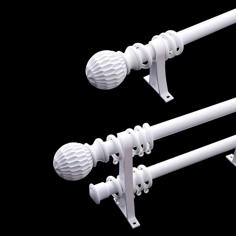 Extended 23cm Side Mount Double Rod Curtain Rod Holder Roman Pole Accessories with  Distance between Holes Installation...