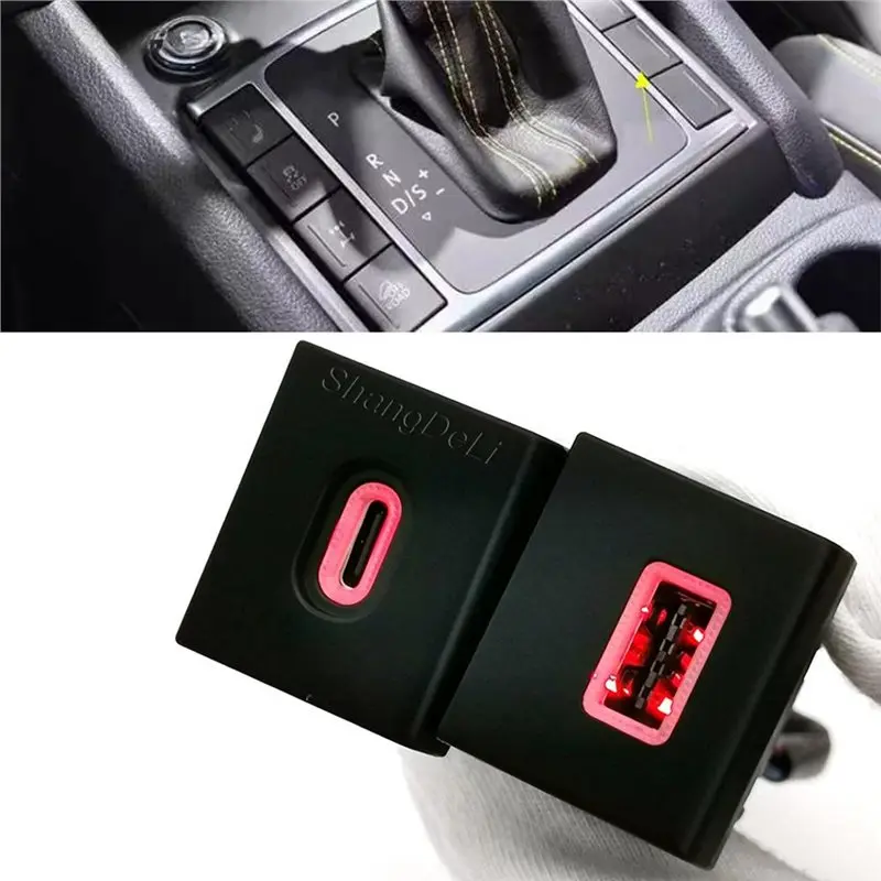 【Price Drop !!】-USB Type C PD Adapter Socket 12V/24V Car For VW Amarok 11-22 Accessory