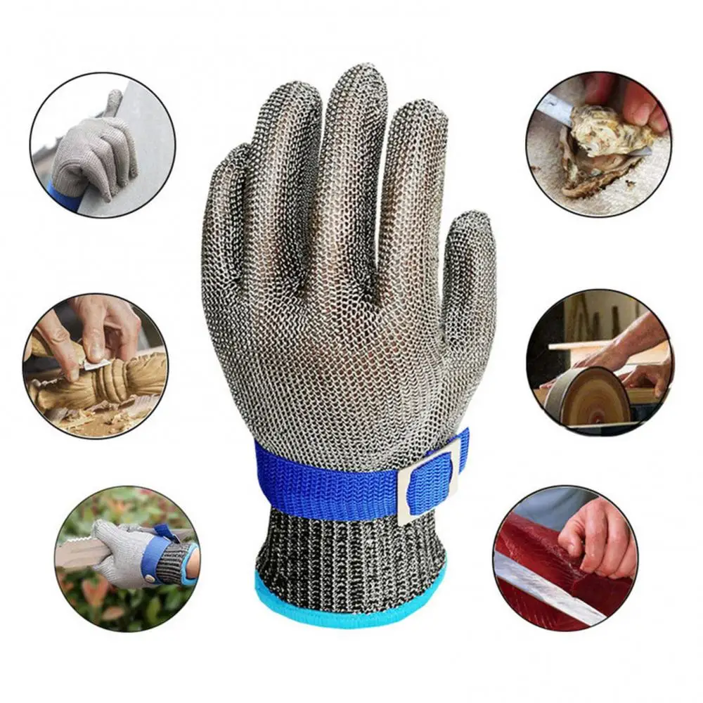 1Pc Cut Proof Stab Resistant Metal Mesh Carpentry Butcher Tailor Operation Glove