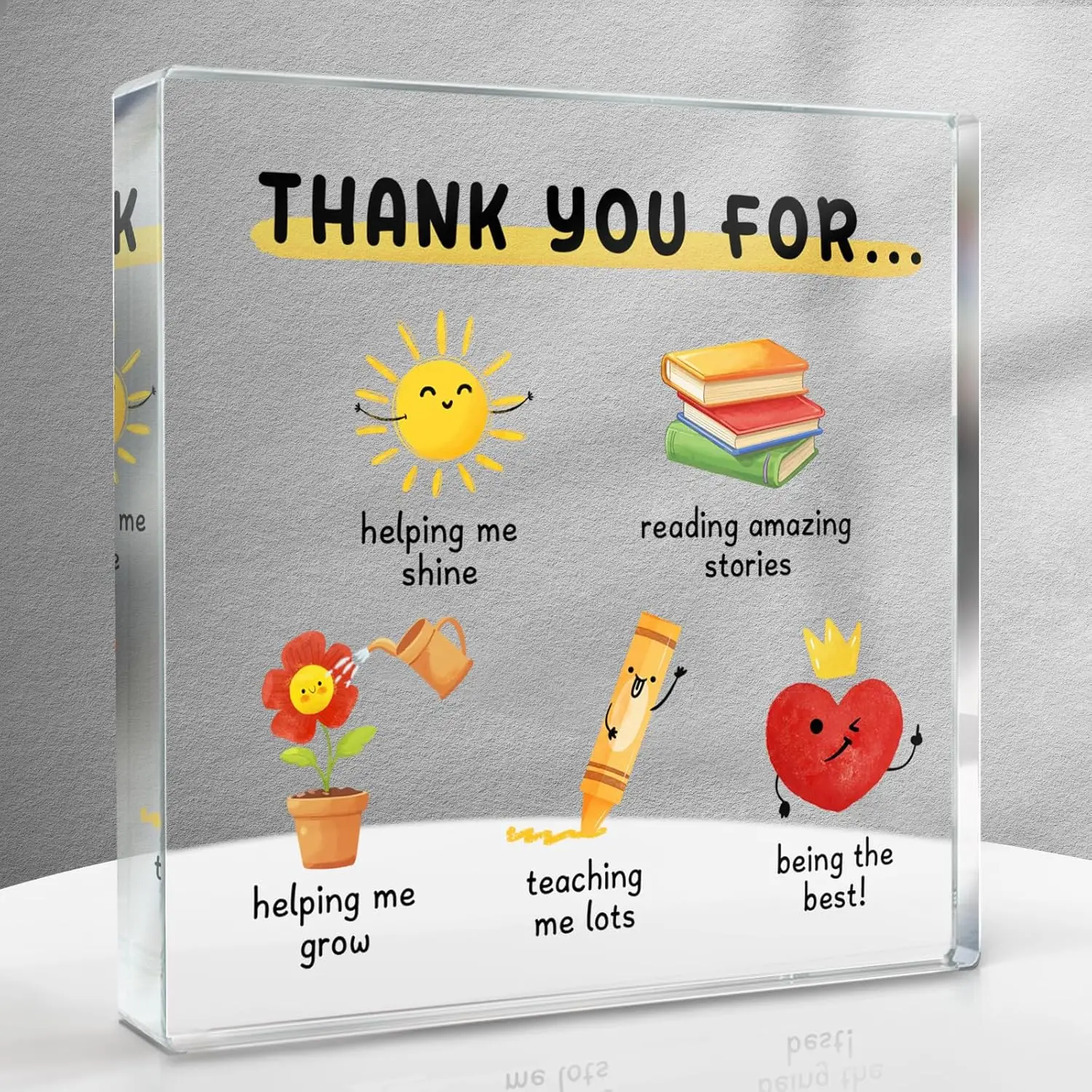 Teacher Appreciation Gifts for Women, Men - Teacher Gifts Acrylic Plaque, Thank You Gifts for Her Friends Coworkers
