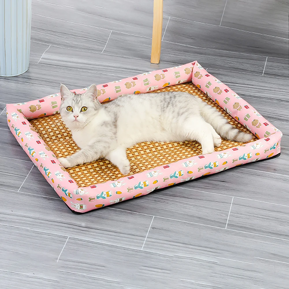 Pet Rattan Cooler Bed Anti Slip Pet Sleeping Mattress For Dog Cat