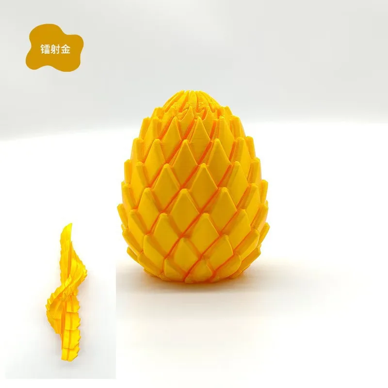 3D-Druck Drachenei Stressabbau-Modell, Verformbares Dreh-Ei, Kreatives Stressabbau-Gadget Schreibtisch-Ornament / Geschenk-Spielzeug-Deko – Detail 7