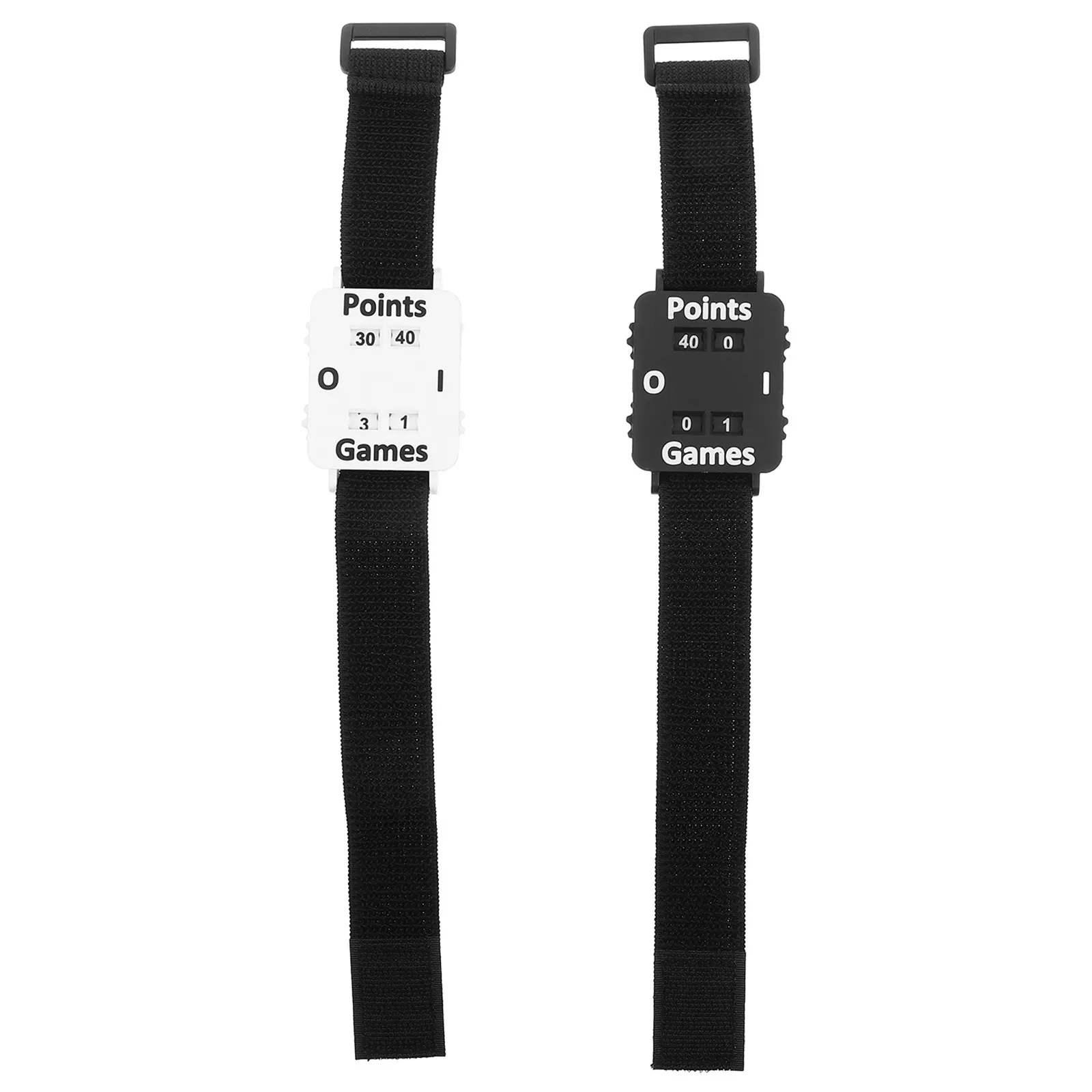 2Pcs Mechanical Dial Wrist Score Counter Portable Adjustable Elastic Strap for Tennis Cricket Match Scorekeeper