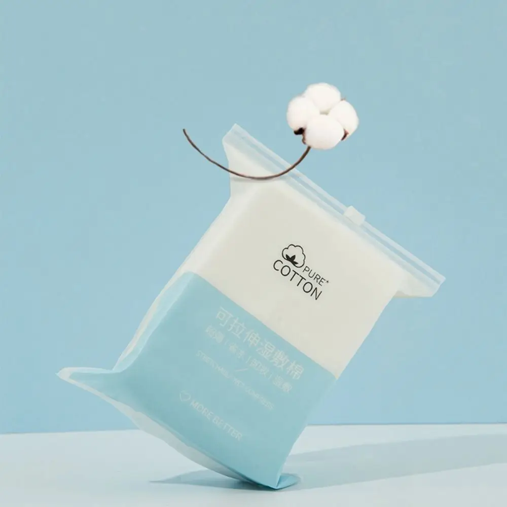 50/200Pcs Skin Care Stretchable Wet Compress Cotton Disposable Elasticity Makeup Remover Cotton Piece Thin Section