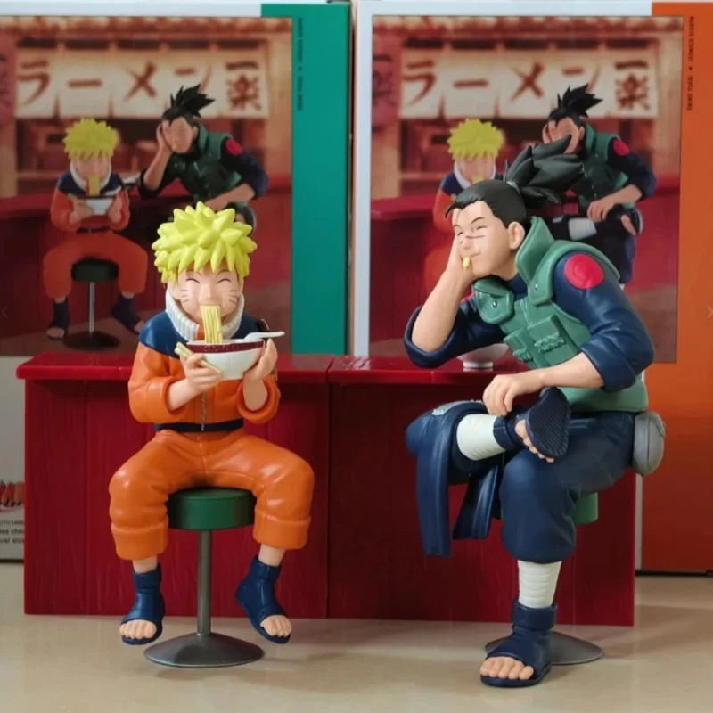 

Подлинная Bandai Taking A Break At Ichiraku Ramen, аниме-фигурки, фигурки, настольные украшения, модель, коллекционный фестиваль, подарок
