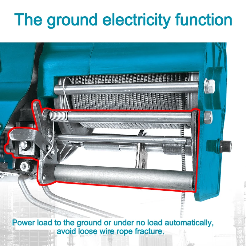 220V 1000W Industrial Mini Electric Hoist 125-25KG Load 35M Lift Aluminum Alloy Crane for Factory & Warehouse