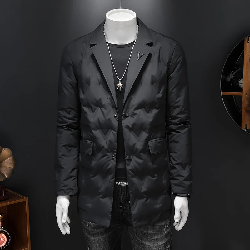 2024 new arrival winter 90% white duck down jackets men,mens warm thicked trench coat, 1109