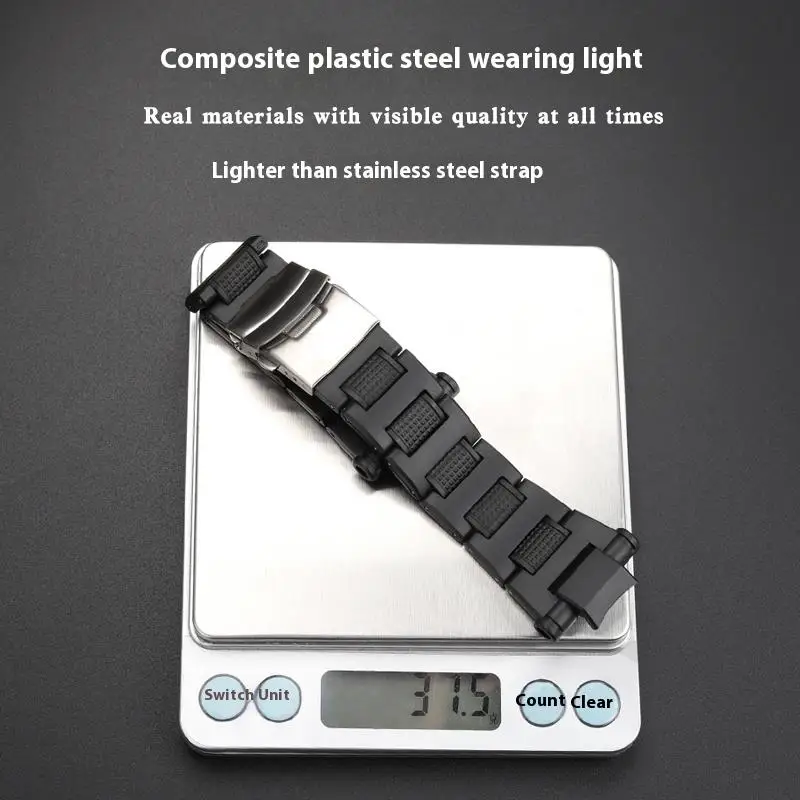 น้ําหนักเบาพลาสติกคอมโพสิตเหล็กนาฬิกาสําหรับ Casio G-shock GW4000 GA1000 GA1100 G1400 สร้อยข้อมือสําหรับชายกันน้ํา