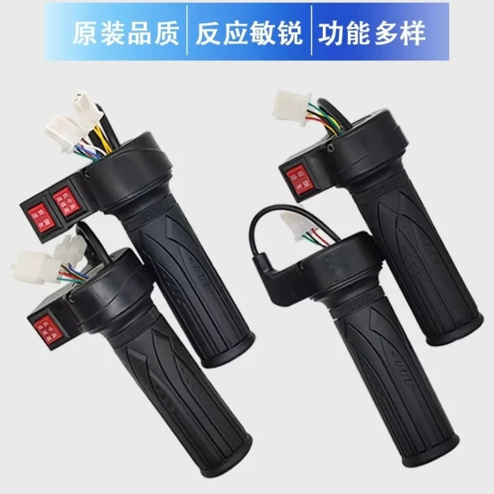 Universal 3-Speed Reverse Twist Throttle for E-Bike, Motorcycle, Scooter & Tricycle, Non-Slip Accelerator Grip Speed Controller