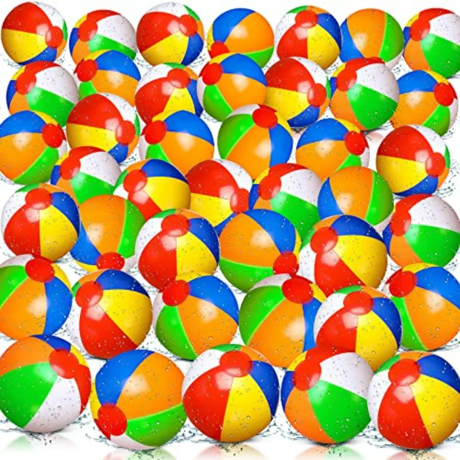 

100 Pack Inflatable Beach Balls 5 Inch Summer Beach Ball Pool Party Toy for and Adults Blow Up for Party Favor Daily Game Toys