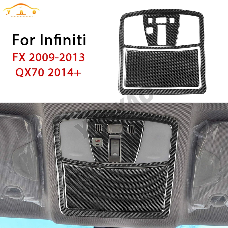 

Car Sticker For Infiniti FX 2009-2013 Carbon Fiber Reading Light Trim Frame Panel Cover Car Accessories