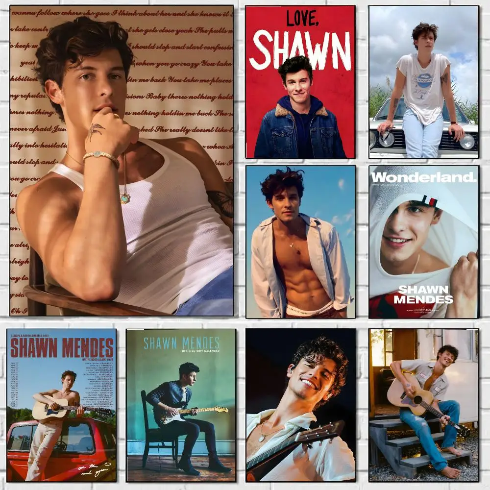 S-Shawn Mendes Poster HD Art Sticky Wall Waterproof Home Bedroom Bar Aesthetic Decoration Perfect Room Decor