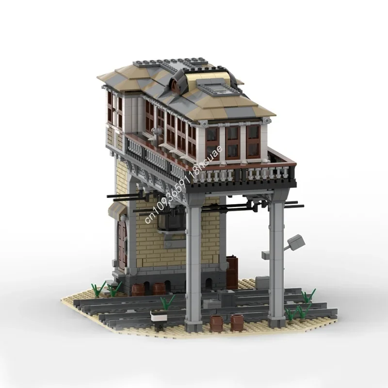 2229 Uds. Torre de interruptor MOC modelo entrenado arquitectura de bloques de construcción montar regalos de navidad DIY juguete Idea ladrillo niños cumpleaños