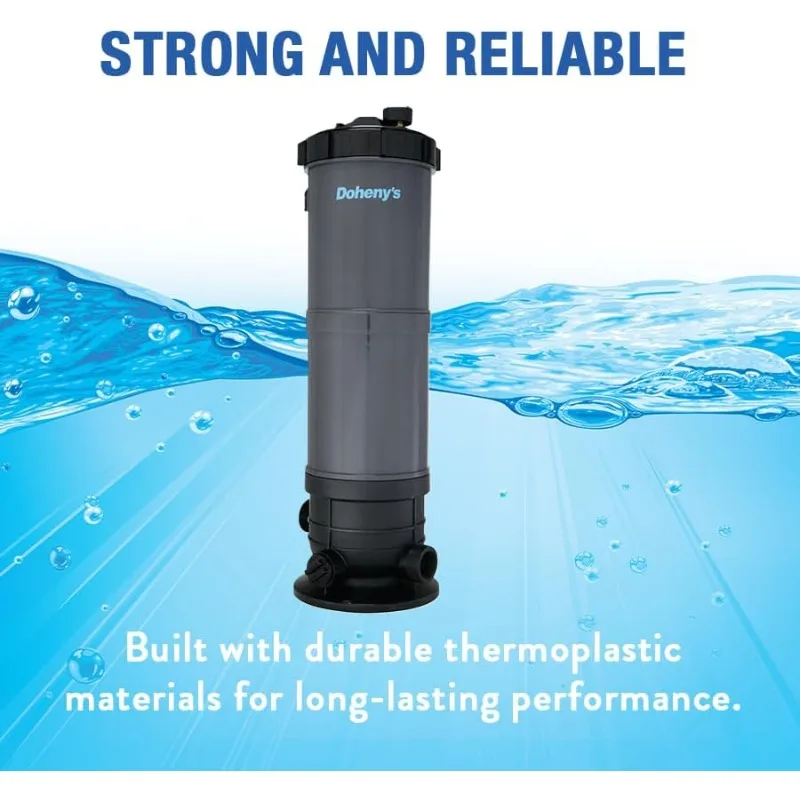 Doheny's Pool Pro Cartridge Filter System for Above-Ground Pools | 25 Sq. Ft. System with 3/4 HP Pump