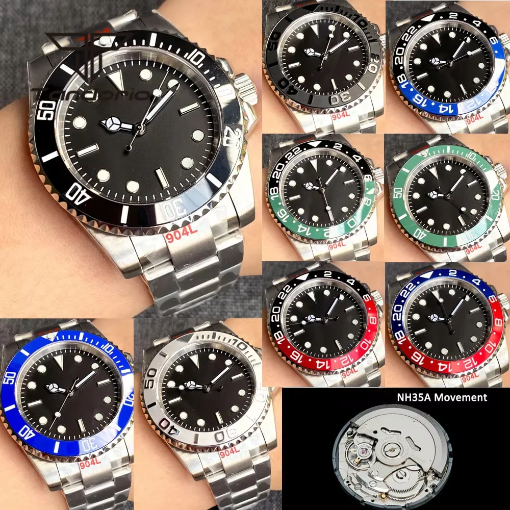 

Black/Blue/Green Sterile Dial PT5000/NH35/Miyota8215 Automatic 40mm Men Watch 120-Click Bezel Sapphire Glass Business Wristwatch