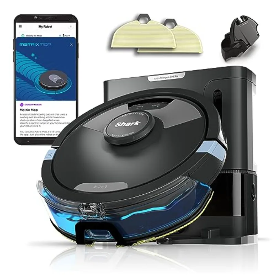 Matrix Plus 2in1 Robot Vacuum and Mop with Sonic Mopping Matrix Clean Home Mapping HEPA Bagless Self Empty Base CleanEdge for P