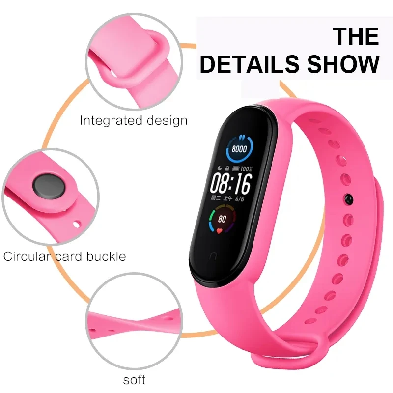 Watch Strap For Xiaomi Mi Band 7 6 5 4 Wristband men/women Silicone Bracelet NFC Straps correa Mi Band 6 7 3/4 band5 watchbands