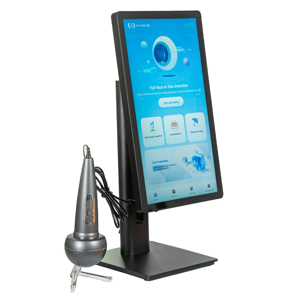 Analyseur de peau professionnel, Scanner facial 3d, Test intelligent AI, Instrument d'analyse de balayage facial, 2025