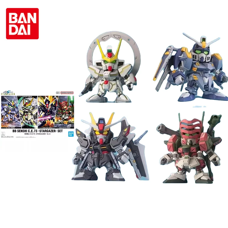 Bandai Original GUNDAM Anime BB SENSHI C.E.73-STARGAZER-SET Action Figure Toys Collectible Gifts for Children