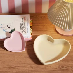 Boowan Nicole Heart Tray Concrete Silicone Mold DIY Jewelry Holder Jesmonite Mould Valentine's Day Home Decoration Tools