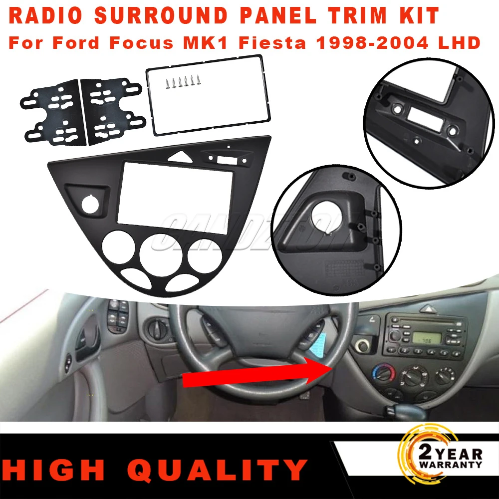 

1 Set New Center Dashboard Instrument radios Surround Panel Trim kits ABS For Ford Focus MK1 Fiesta 1998-2004 LHD Car Accessorie