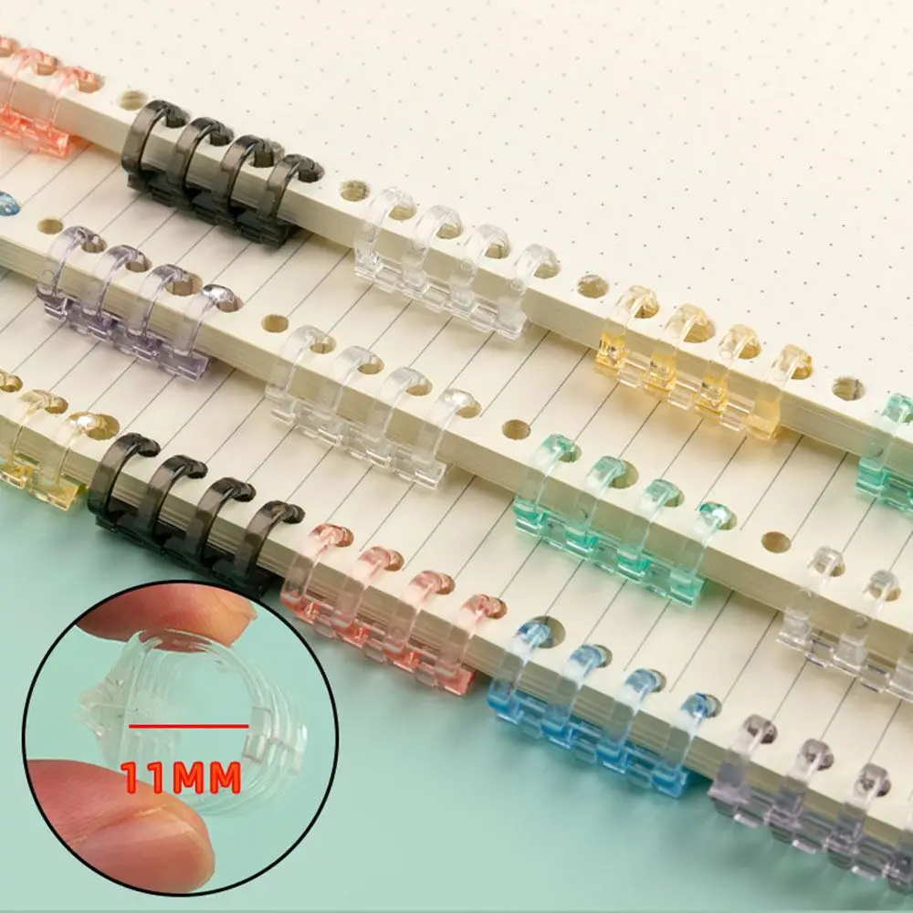 10PCS Colorful DIY Round Circle Photo Album Expansion Discs Ring 4-Ring Book Rings Binding Spines Combs Loose Leaf Binder