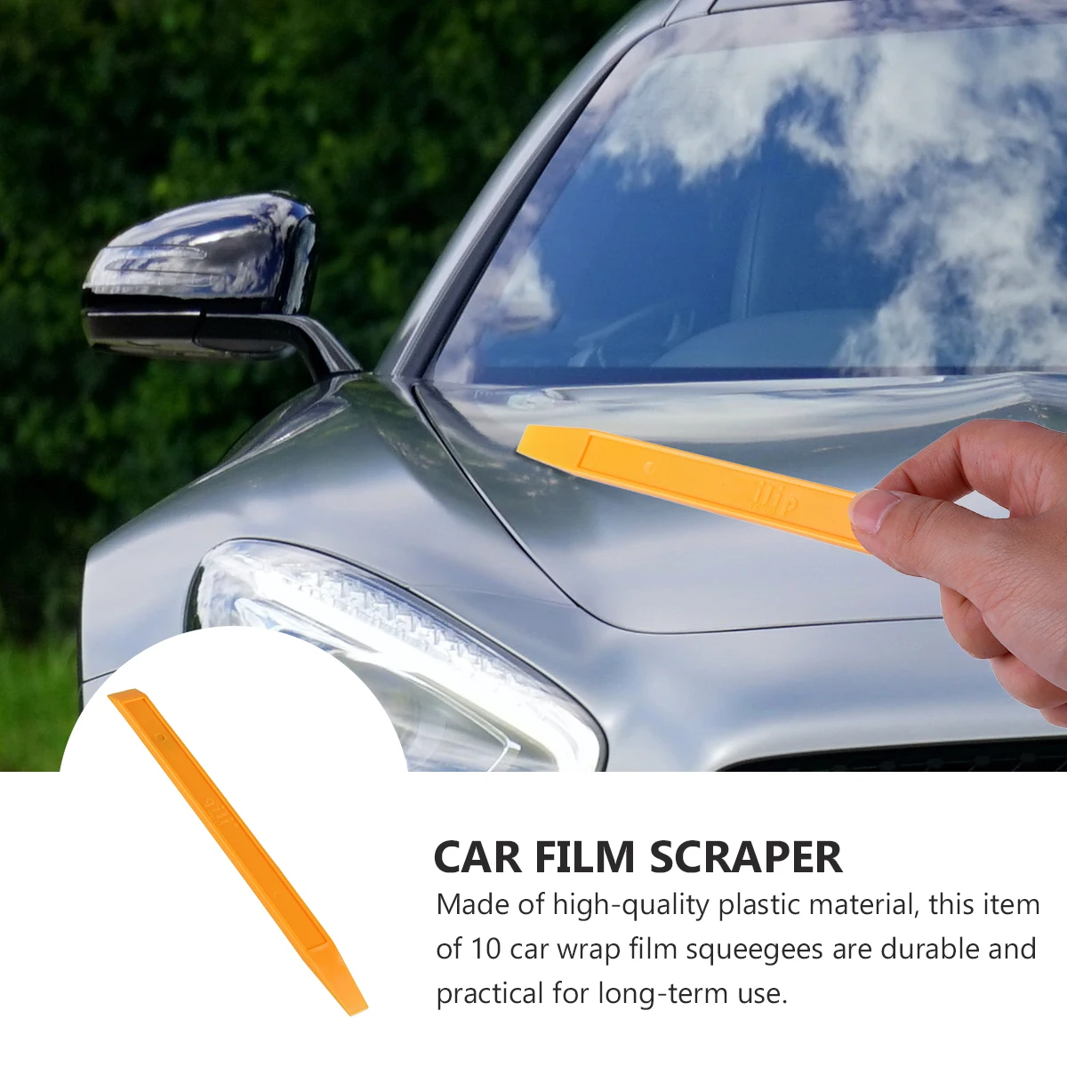 

10 Pcs Scraper Tool Colorful Auto Film Edge-closing Tools Automatic Squeegee Wrapping Orange