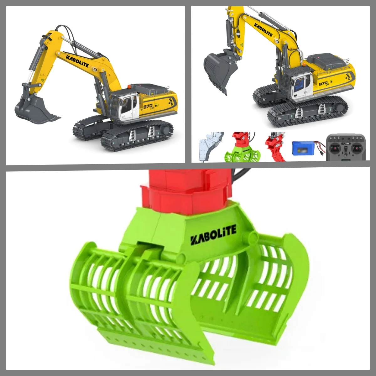 

NEW 1/18 KABOLITE 5901 RC Excavator K5901 Remote Control Digger 360° Quick Coupler Light Sound Construction RC Truck Toys Model