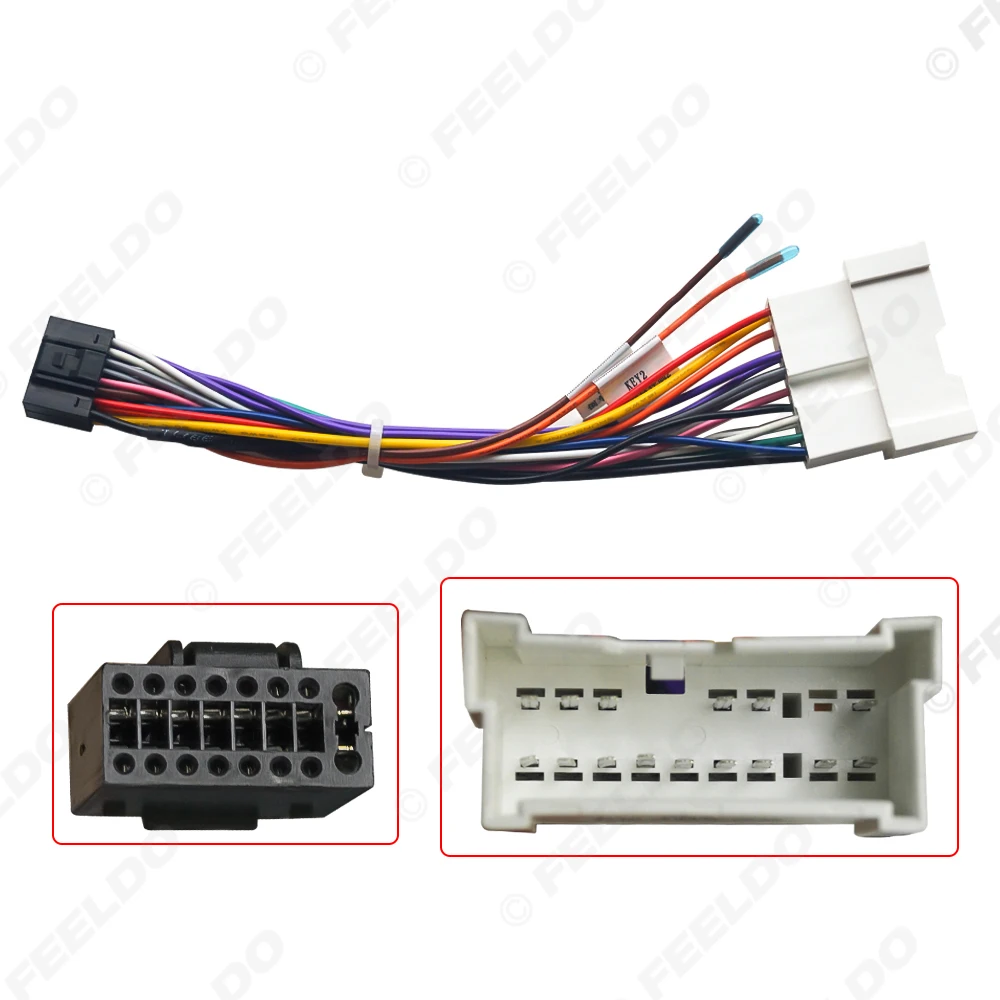 راديو ستيريو بالسيارة 16PIN محول الأسلاك تسخير لشركة هيونداي توكسون إلنترا الصوت السلطة كالبي سلك التوصيل