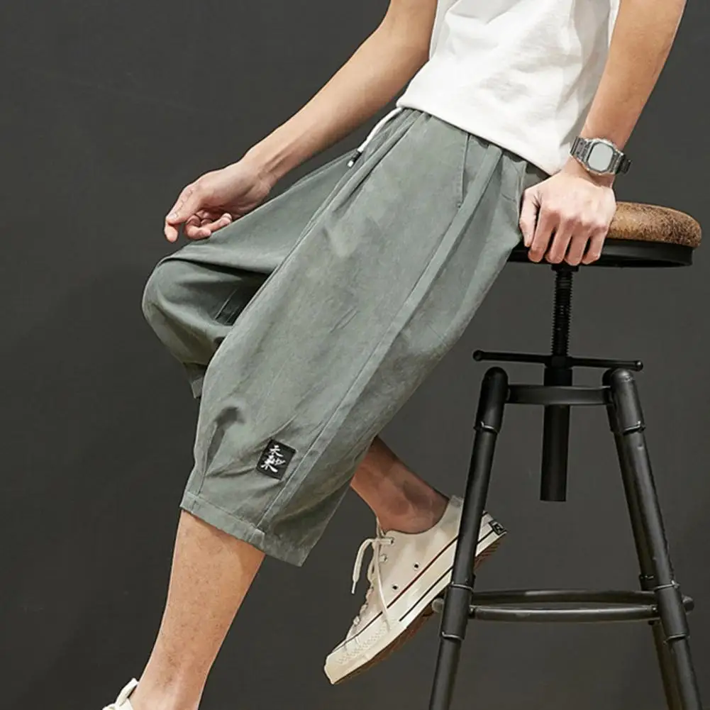 Trendy Casual Pants  Mid-rise Anti-pilling Harem Pants  Summer Calf-Length Harem Pants