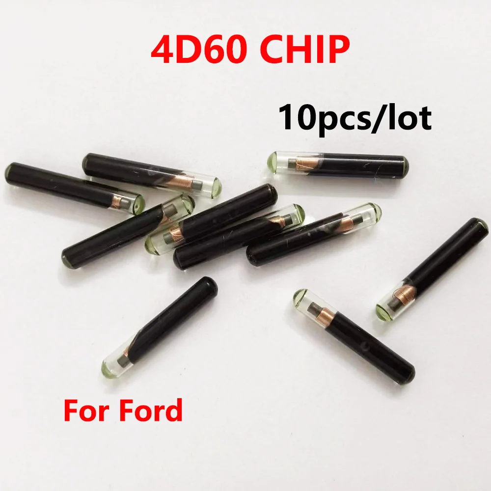 10pcs/lot 4D60 Car Key Chip For Ford Blank ID 4D 60 Glass Transponder Chip For Ford